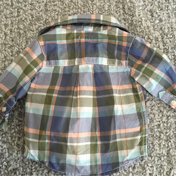5/$25 | Carter’s | Boys Plaid Long Sleeve Button Down Shirt - Picture 3 of 5